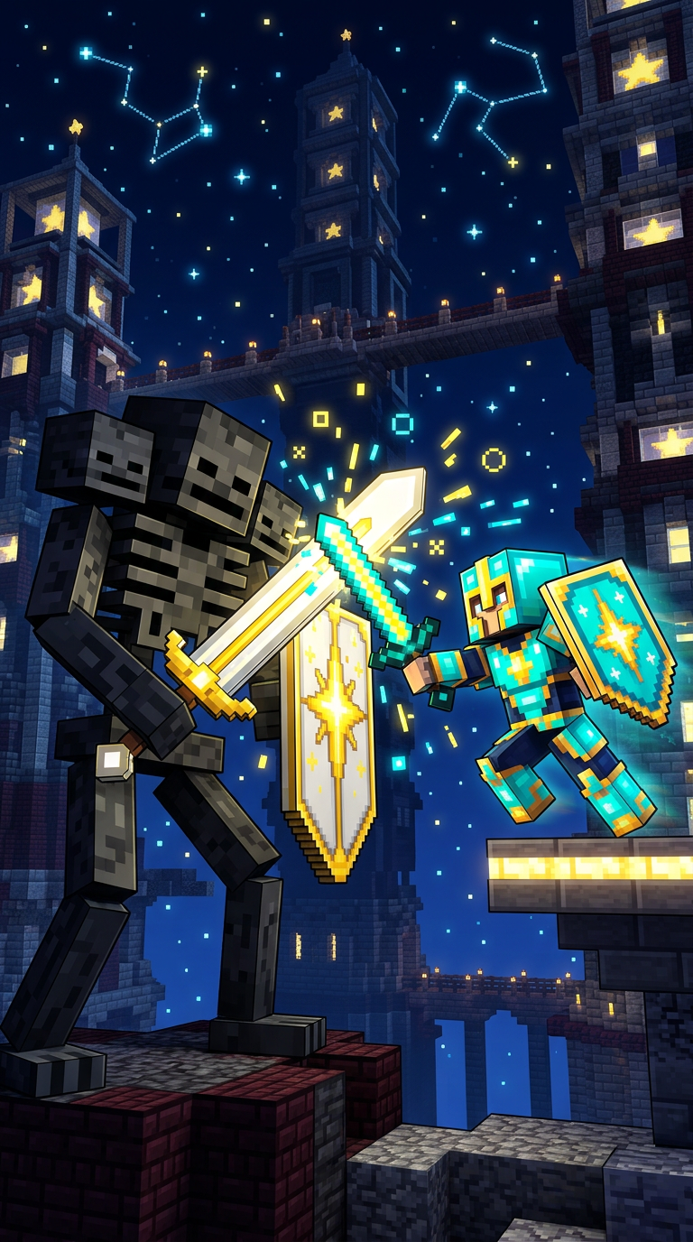 星光对战凋灵创意画